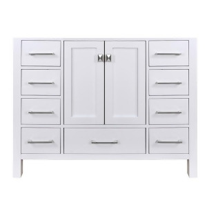 Stufurhome 48 Malibu Pure White Single Sink Bathroom Vanity - All