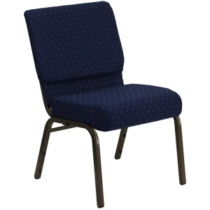 Flash Furniture Hercules Series 21 Inch Extra Wide Navy Blue Dot Patterned Stack - All