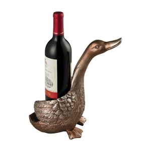 Sterling Industries 93-19364 Duck Wine Holder In Antique Silver - All