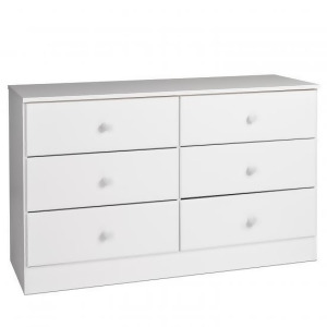 Prepac Astrid 6 Drawer Dresser in White - All