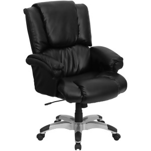 Flash Furniture High Back Black Leather OverStuffed Executive Office Chair Go- - All