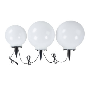 Patio Living Solar Powered White Led GardenGlo Orbs - All