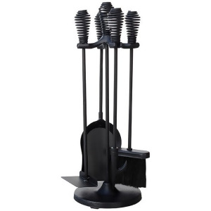 Uniflame F-1032 5 Piece Black Stoveset with Spring Handles - All