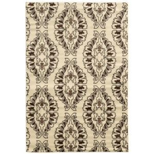 Linon Elegance Rug In White And Brown 2' X 3' - All