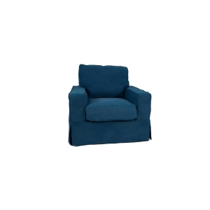 Sunset Trading Americana Chair With Slipcover in Indigo Blue - All