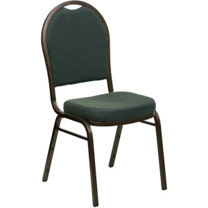 Flash Furniture Hercules Series Dome Back Stacking Banquet Chair w/ Green Patter - All