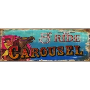 Red Horse Carousel Sign - All