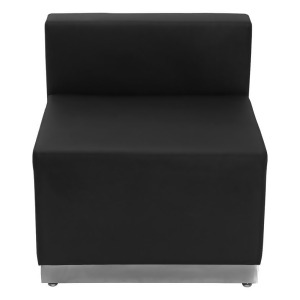 Flash Furniture Hercules Alon Series Black Leather Chair With Brushed Stainless - All