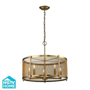 Elk Lighting Rialto Collection 5 Light Pendant In Aged Brass 31483/5 - All