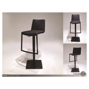 Mobital Raven Hydraulic Bar Stool With Black Powder Coated Metal Frame - All