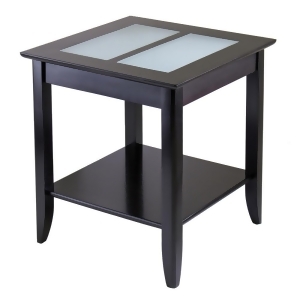 Winsome Wood Syrah End Table w/ Frosted Glass - All