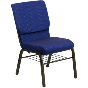 Flash Furniture Hercules Series 18.5 Inch Wide Navy Blue Dot Patterned Church Ch - All