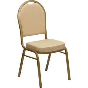 Flash Furniture Hercules Series Dome Back Stacking Banquet Chair w/ Beige Patter - All