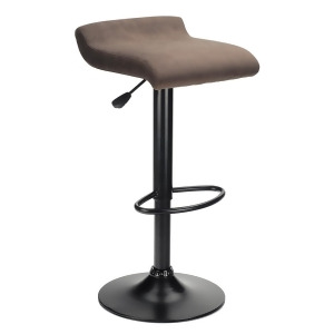 Winsome Wood Marni Air Lift Stool Micro Fiber Seat Top in Black Stain - All