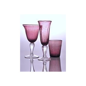 Abigails Bubble Glass Wine In Amethyst Set of 4 - All