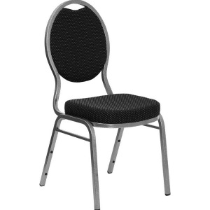 Flash Furniture Hercules Series Teardrop Back Stacking Banquet Chair w/ Black Pa - All