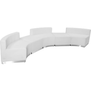 Flash Furniture Zb-803-810-set-wh-gg Hercules Alon Series White Leather Receptio - All