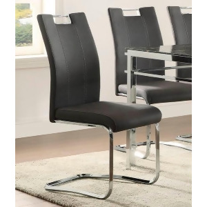 Homelegance Watt Side Chair In Dark Grey Fabric Set of 2 - All