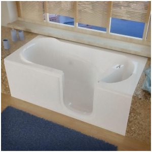 Meditub 30x60 Right Drain White Whirlpool Jetted Step In Bathtub - All
