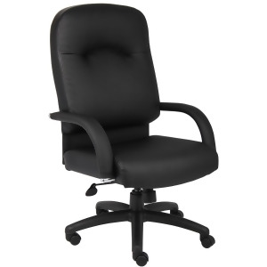 Boss Chairs Boss High Back Caressoft Chair In Black w/ Knee Tilt - All