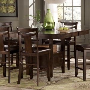 Homelegance Broome Counter Height Table w/ Storage Base in Dark Brown - All