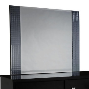 Standard Furniture Marilyn Black Rectangular Mirror in Glossy Black - All