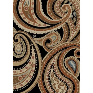 Mayberry Rugs Home Town Deco Paisley Ebony - All