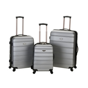Rockland Silver Melbourne 3 Piece Luggage Set - All