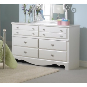 Standard Furniture Spring Rose 54 Inch Dresser in White - All