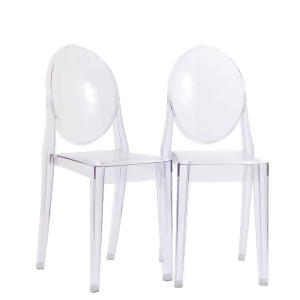 Modway Casper Dining Chairs Set of 2 in Clear - All