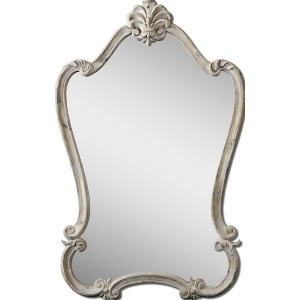 Uttermost Walton Hall Wall Mirror in Distressed Antique White - All