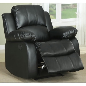 Homelegance Cranley Reclining Chair in Black Leather - All