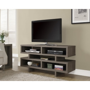Monarch Specialties Dark Taupe Reclaimed-Look Hollow-Core Tv Console I 2462 - All