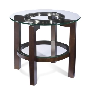 Bassett T1705-220 Oslo Round Glass Top End Table - All