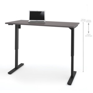 Bestar Electric Height Adjustable Table In Slate - All