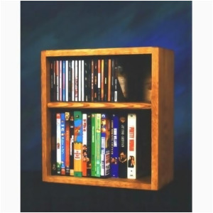 Wood Shed Solid Oak desktop or shelf for CD's and DVD's/ Vhs Tapes - All