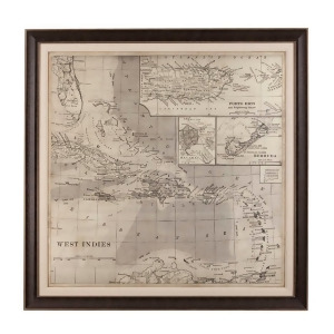 Bassett Vintage Map of Caribbean - All