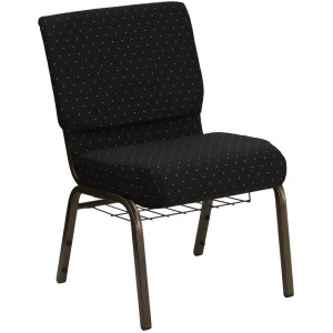 Flash Furniture Hercules Series 21 Inch Extra Wide Black Dot Patterned Church Ch - All