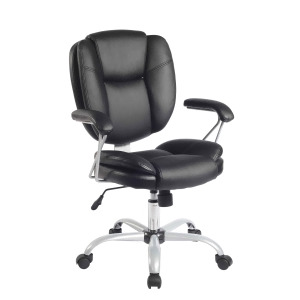 Techni Mobili Plush Task Chair in Black - All