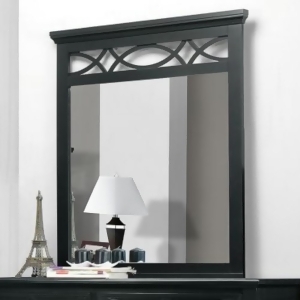Homelegance Sanibel Rectangular Mirror in Black - All
