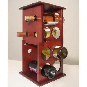 Proman Products Wine Holder Fuji 2 Layer Wine Rack in Mahogany - All