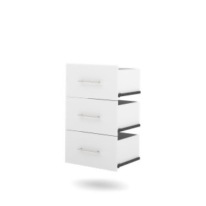 Bestar Nebula 3-drawer Set For 25 Storage Unit In White - All