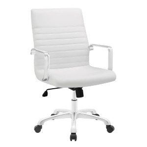 Modway Finesse Mid Back Office Chair In White - All