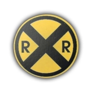 One World Road Sign Railroad Crossing Wooden Drawer Pulls Set of 2 - All