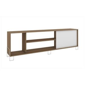 Manhattan Comfort Nacka Tv Stand 1.0 In Oak and White - All