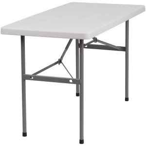 Flash Furniture 24 x 48 Granite White Plastic Folding Table Rb-2448-gg - All