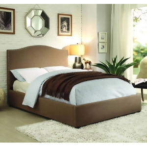 Homelegance Kase Upholstered Platform Bed in Brown - All