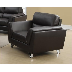 Monarch Specialties Dark Brown Bonded Leather Match Chair I 8201Br - All