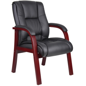Boss Chairs Boss B8999-m Mid Back Wood Finished Guest Chairs - All