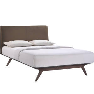 Modway Tracy Queen Wood Bed Frame In Cappuccino And Brown - All